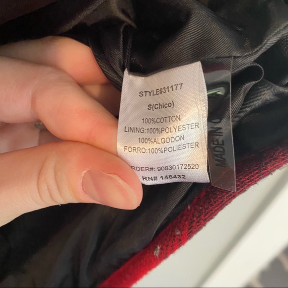 staccato red black buffalo plaid vest - Picture 4 of 5